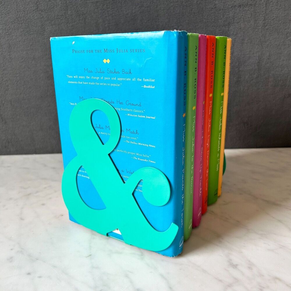 Jonathan Adler Bookends Ampersand "&" Seafoam Green Metal Book Ends Office